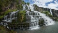 Panorama of Lien Khuong waterfalls in ÃÂÃÂ  LÃ¡ÂºÂ¡t Royalty Free Stock Photo